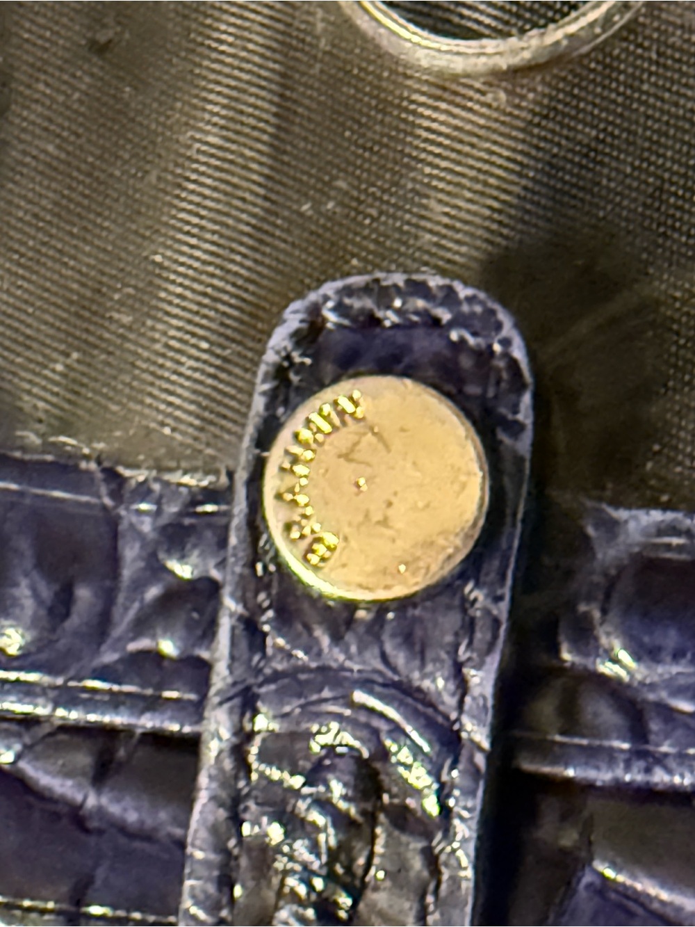 Brahmin Navy Croc-Embossed Zip Wallet - Picture 4 of 4